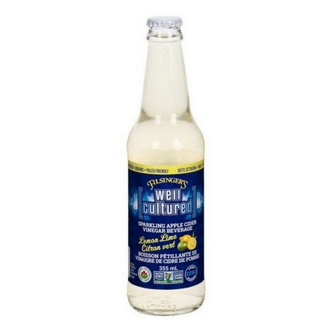 Filsingers Organic Foods, Organic Sparkling Apple Cider Vinegar Beverage Lemon Lime, 355 Ml (Case Of 12)
