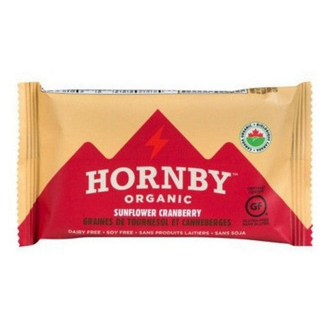 Hornby Organic, Organic Energy Bar Sunflower Cranberry, 80 Grams (Case Of 12)