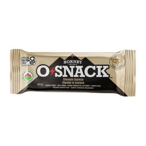 Hornby Organic, Organic OSnack Energy Bar Chocolate Espresso, 45 Grams (Case Of 12)