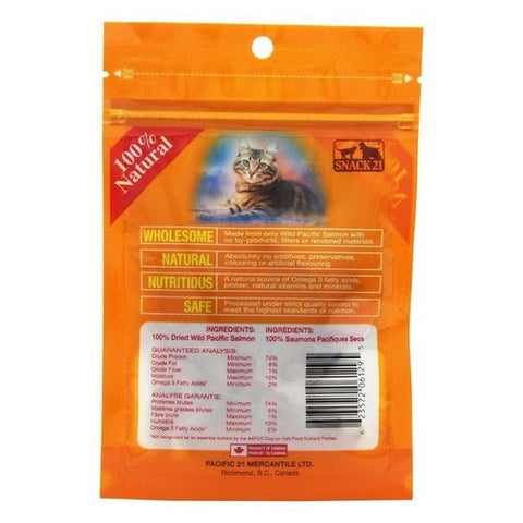 Snack 21, Cat Treats Wild Pacific Salmon Snacks, 25 Grams (Case Of 12)
