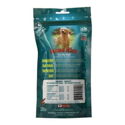 Snack 21, Dog Treats Wild Pacific Salmon Fillets, 65 Grams (Case Of 8)