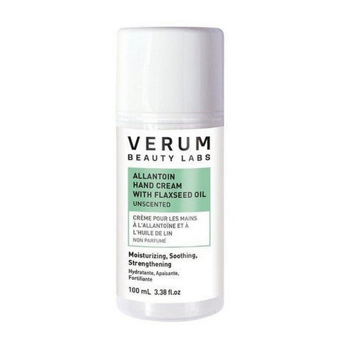 Verum Beauty Labs, Allantoin Hand Cream With Flaxseed Oil Unscented, 100 Ml