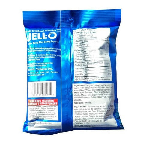 Jell-O, Berry Blue Candy Squares, 127 Grams (Case Of 12)