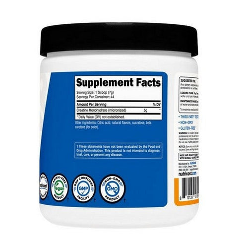 Nutricost, Creatine Monohydrate Powder Mandarin Orange, 300 Grams