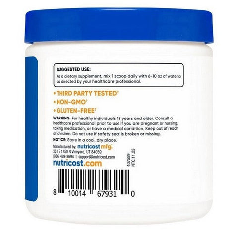 Nutricost, L-Carnitine Tartrate Powder, 100 Grams