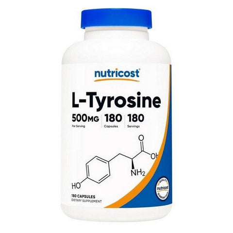 Nutricost, L-Tyrosine Capsules, 500 Mg, 180 Count