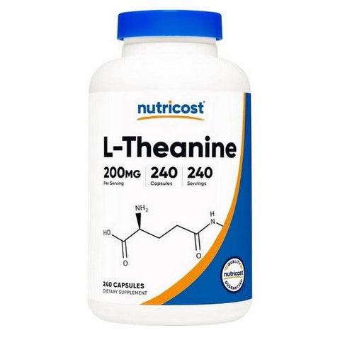 Nutricost, L-Theanine Capsules, 200 Mg, 240 Count