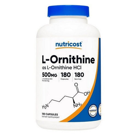 Nutricost, L-Ornithine Capsules, 500 Mg, 180 Count
