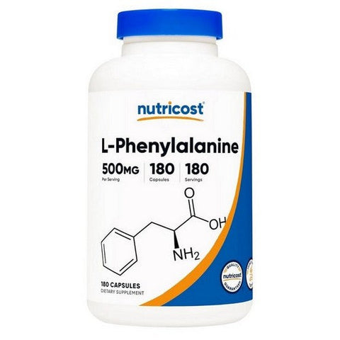 Nutricost, L-Phenylalanine Capsules, 500 Mg, 180 Count