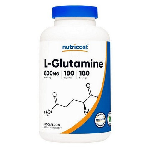 Nutricost, L-Glutamine Capsules, 800 Mg, 180 Count