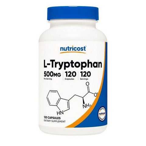 Nutricost, L-Tryptophan Capsules, 500 Mg, 120 Count