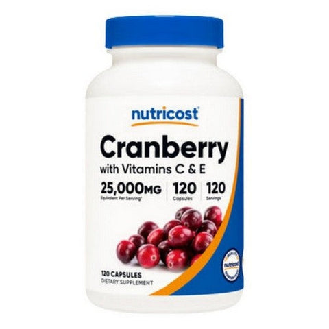 Nutricost, Cranberry Extract Capsules, 25,000 Mg, 120 Count