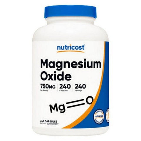 Nutricost, Magnesium Oxide Capsules, 750 Mg, 240 Count