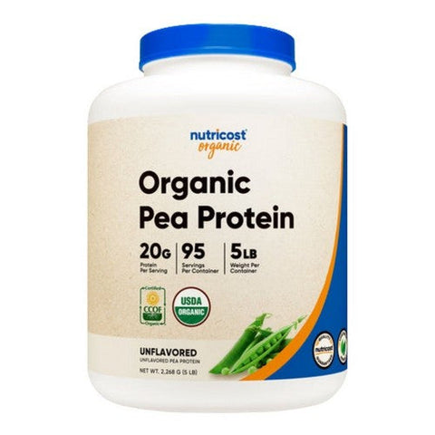 Nutricost, Organic Pea Protein Isolate Powder, 5 Lbs