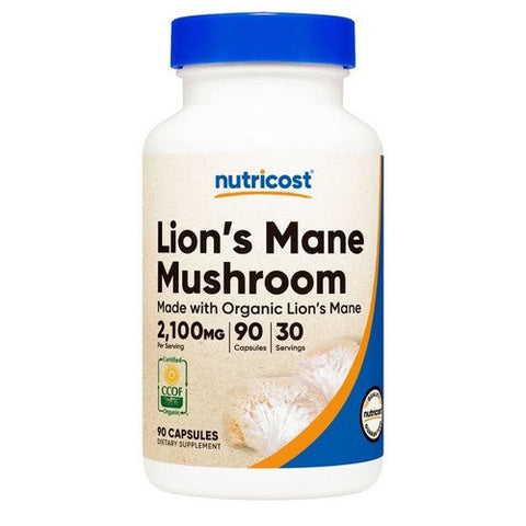 Nutricost, Lions Mane Capsules MWO, 2100 Mg, 90 Count