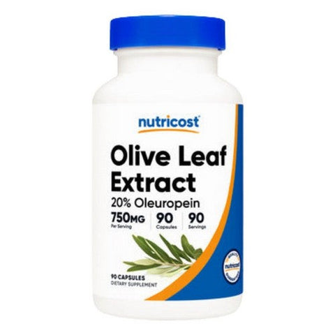 Nutricost, Olive Leaf 20% Oleuropein, 750 Mg, 90 Caps