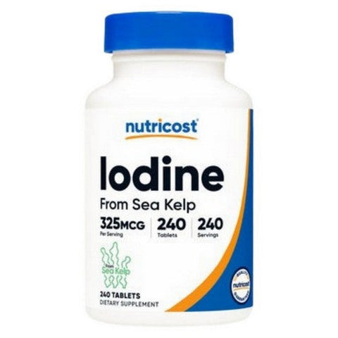 Nutricost, Iodine Tablets, 325 Mcg, 240 Count
