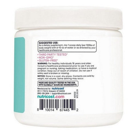 Nutricost, Creatine Monohydrate for Women Unflavored, 50 Servings