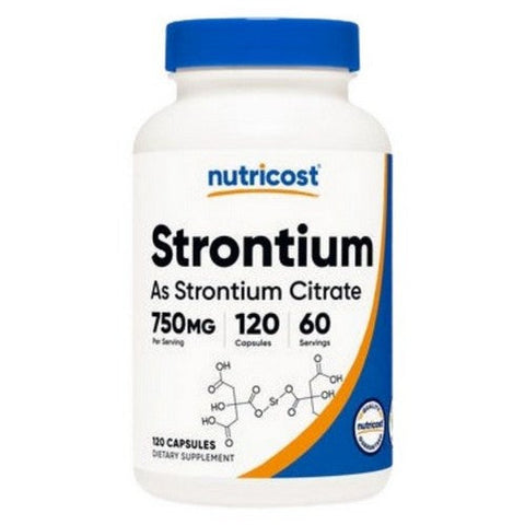 Nutricost, Strontium Capsules, 750 Mg, 120 Count