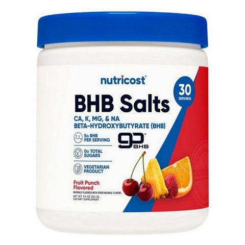 Nutricost, Ketone BHB 4-in-1 Powder Fruit Punch, 30 Serving