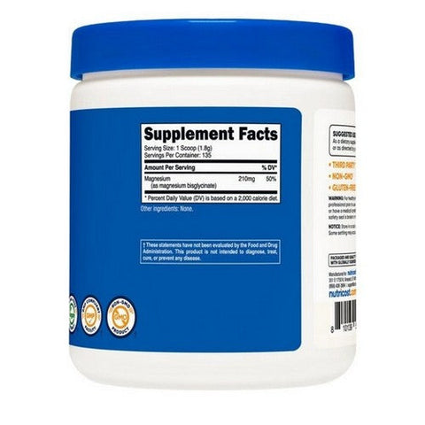 Nutricost, Magnesium Bisglycinate Powder, 250 Grams