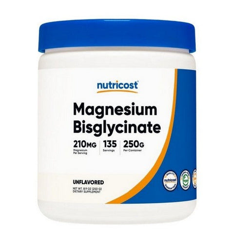 Nutricost, Magnesium Bisglycinate Powder, 250 Grams