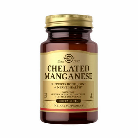 Solgar, Chelated Manganese Tablets, 100 Tabs