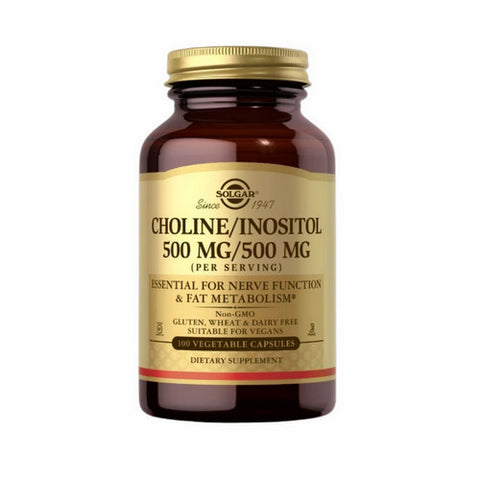 Solgar, Choline/Inositol, 500 mg/500 mg, 100 V Caps
