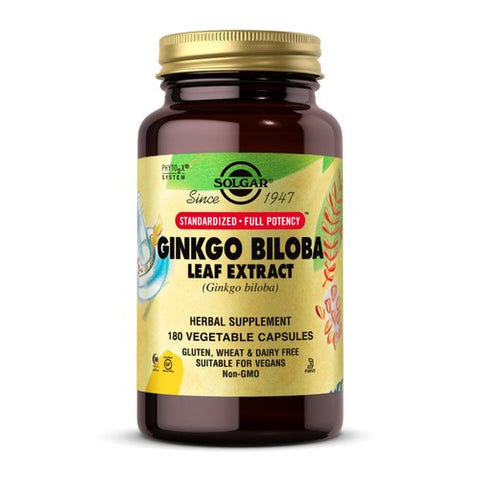 SFP Ginkgo Biloba Leaf Extract Vegetable Capsules 180 V Caps by Solgar