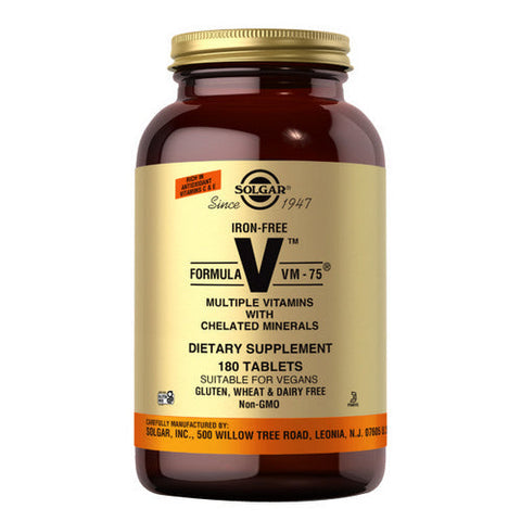 Solgar, Iron-Free Formula VM-75 Tablets, 180 Tabs