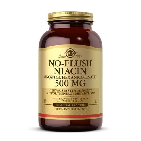 No-Flush Niacin (Vitamin B3) (Inositol Hexanicotinate) 250 V Caps by Solgar