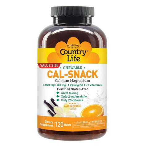 Country Life, Calcium with Magnesium Wafers, 120 Wafers