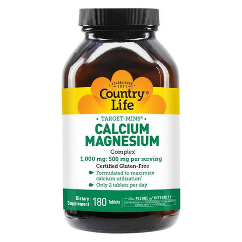 Country Life, Target-Mins Calcium Magnesium, 180 Tabs