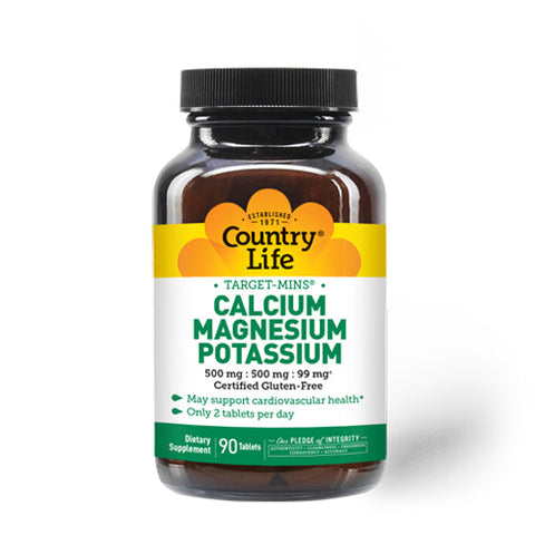 Country Life, Cal-Mag-Potassium Target-Mins, 90 Tabs