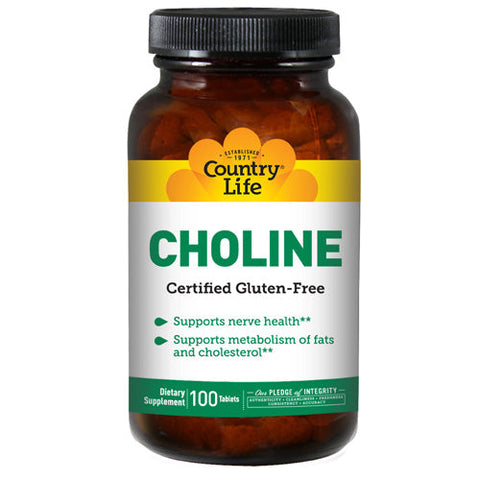 Country Life, Choline, 650 MG, 100 Tabs