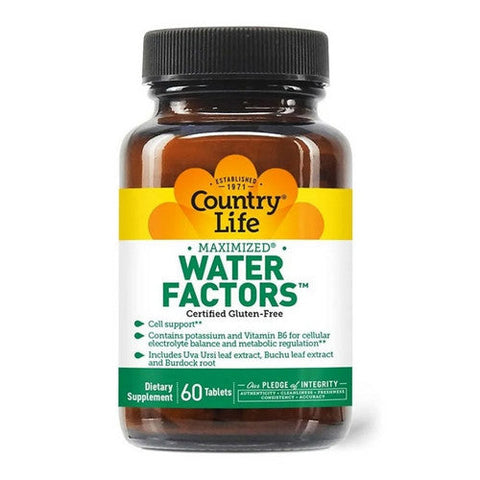 Country Life, Water Factors (Formerly Known As Diuretic Factors), 60 Tabs