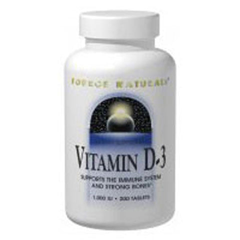 Source Naturals, Vitamin D, 1000 IU, 200 Tabs
