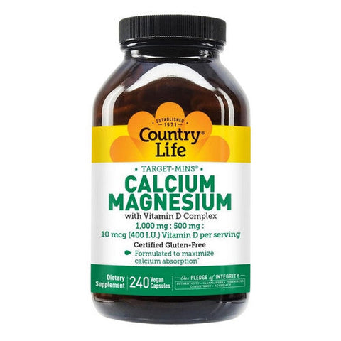 Country Life, Target-Mins Calcium-Magnesium with Vitamin D Complex, 240 Caps