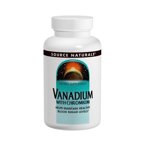 Source Naturals, Vanadium, W/chromium 90 Tabs