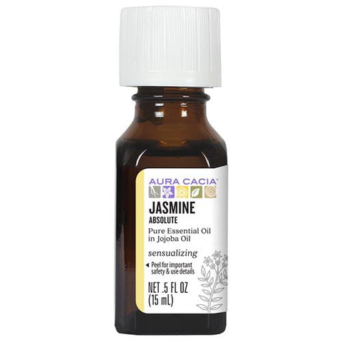 Aura Cacia, Precious Essentials Oil, Jasmine Absolute W/Jojoba 0.5 Fl Oz