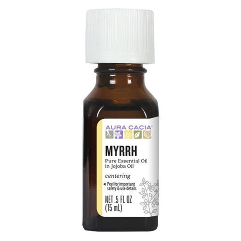 Aura Cacia, Precious Essentials Oil, Myrrh Jojoba, 0.5 Oz
