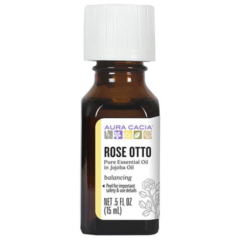 Aura Cacia, Precious Essentials Oil, Rose Otto W/Jojoba 0.5 Fl Oz