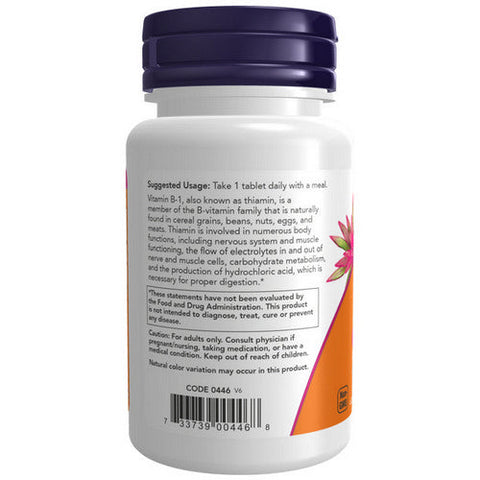 Now Foods, Vitamin B-1, 100 mg, 100 Tabs
