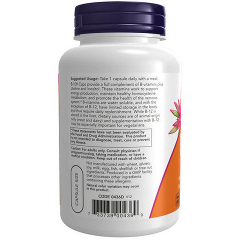 Now Foods, Vitamin B-100, 100 Caps