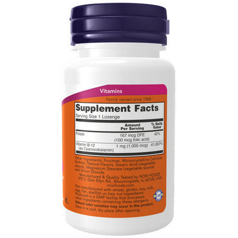Now Foods, Vitamin B-12, 1000 mcg, 100 Lozenges