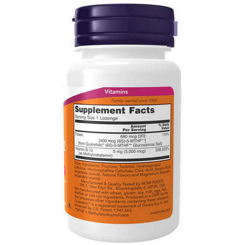 Now Foods, Methyl B-12, 5000 mcg, 60 LOZ