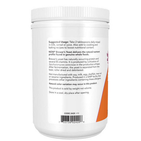 Now Foods, Brewers Yeast Powder, POWDER, 1 Lb