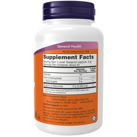 Now Foods, D-Mannose Powder, 1000 mg, 3 OZ