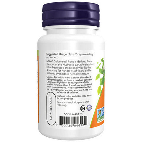 Now Foods, Goldenseal Root, 500 mg, 50 Caps