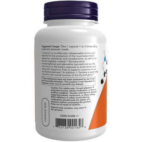 Now Foods, L-Tyrosine, 750 mg, 90 Veg Caps